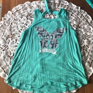 Justice flowy tank top size 20